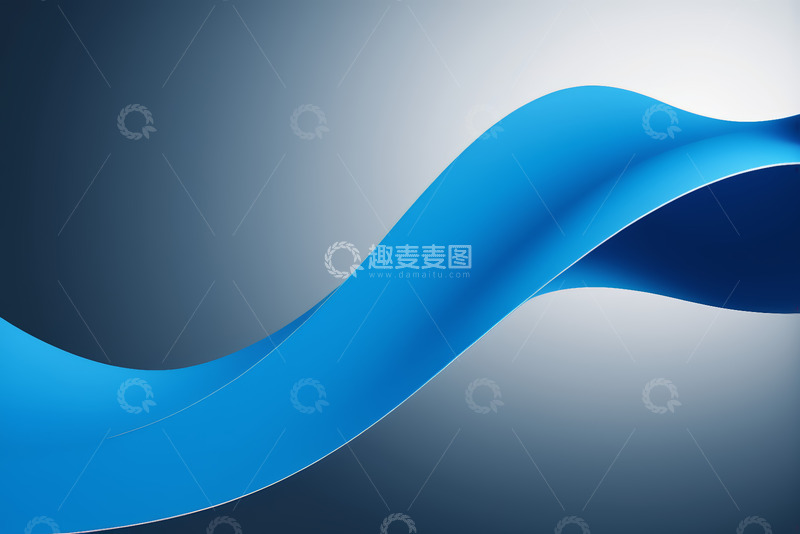 高清大图下载【趣麦麦图】蓝色波浪形抽象背景素材