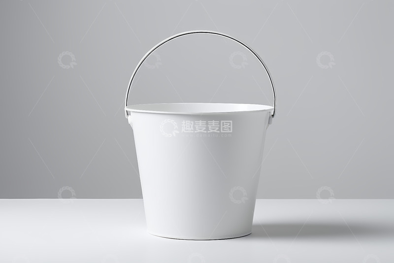 高清大图下载【趣麦麦图】白色空桶静物特写
