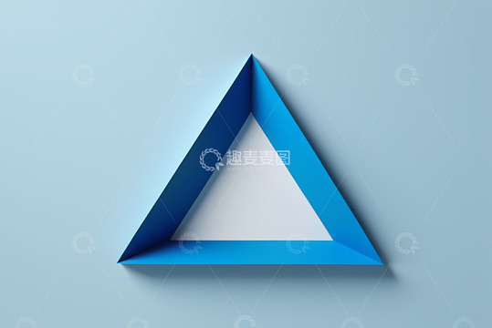 蓝色立体三角形设计素材