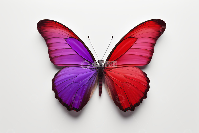高清大图下载【趣麦麦图】彩色蝴蝶特写