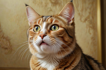 特写表情可爱的猫咪