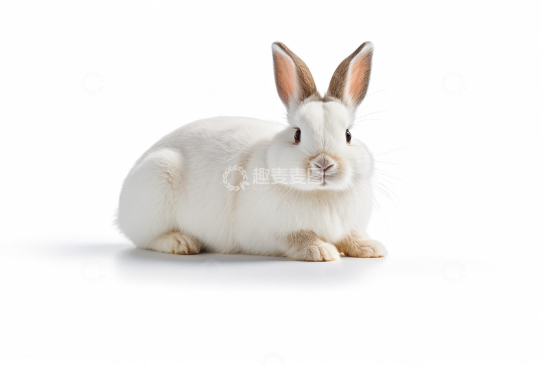 高清大图下载【趣麦麦图】白色兔子静态特写