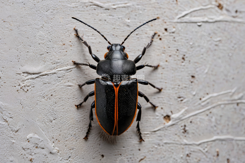 高清大图下载【趣麦麦图】黑色甲虫微距特写