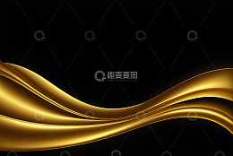 黑色背景金色波浪纹理素材