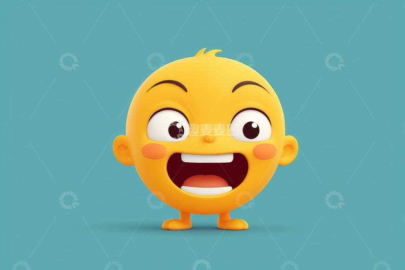 高清大图下载【趣麦麦图】黄色卡通小鸡快乐表情
