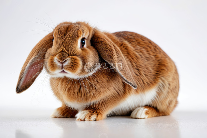 高清大图下载【趣麦麦图】棕色垂耳兔特写