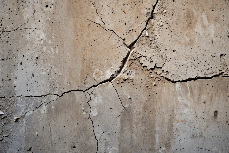 高清大图下载【趣麦麦图】开裂的混凝土墙面纹理
