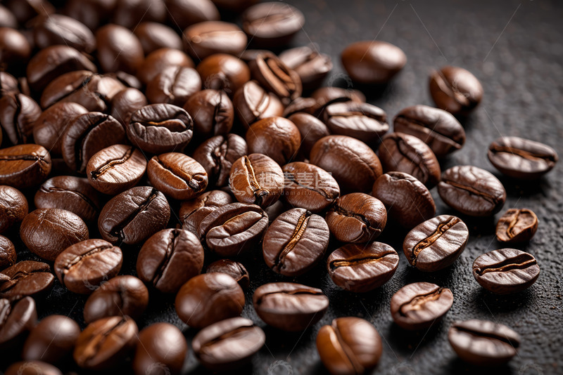 高清大图下载【趣麦麦图】微距特写咖啡豆素材