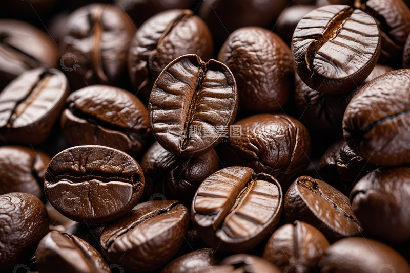 高清大图下载【趣麦麦图】微距特写咖啡豆素材