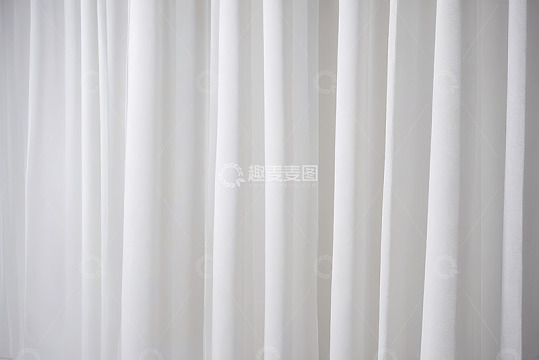 白色窗帘室内特写