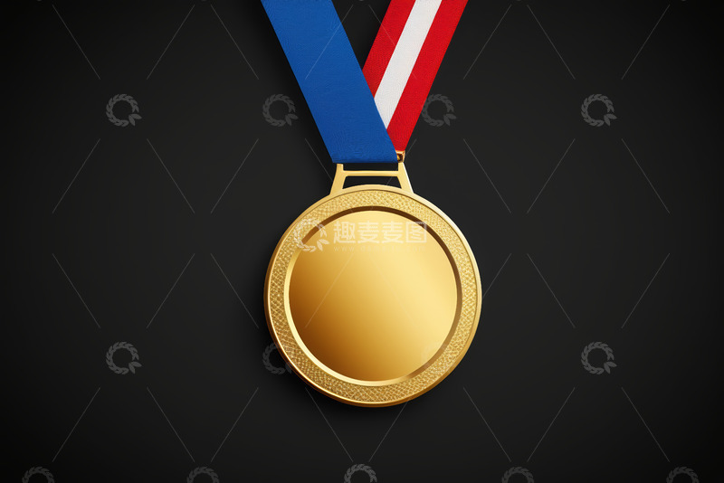 高清大图下载【趣麦麦图】金色奖牌特写