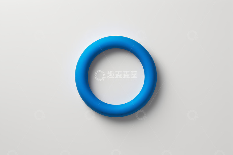 高清大图下载【趣麦麦图】蓝色圆环简约设计素材