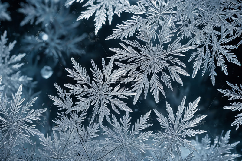 高清大图下载【趣麦麦图】微距雪花特写自然风光素材