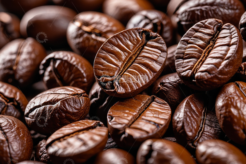 高清大图下载【趣麦麦图】微距特写咖啡豆素材