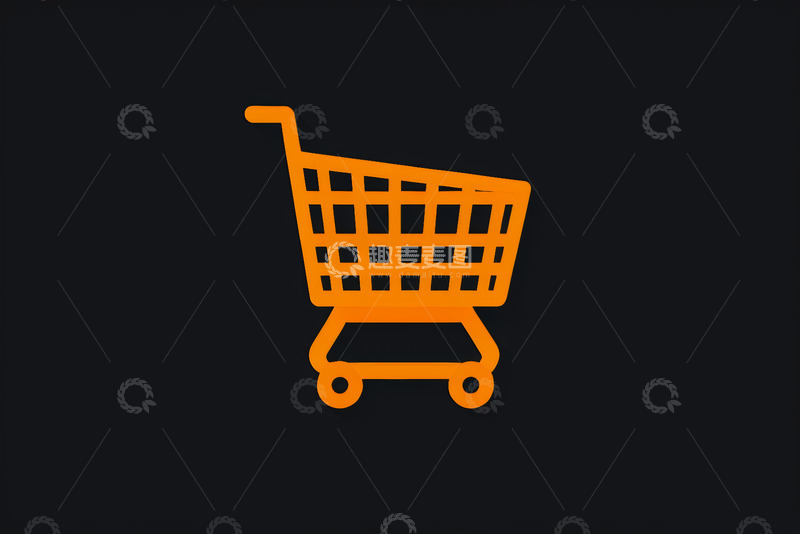 高清大图下载【趣麦麦图】橙色购物车图标