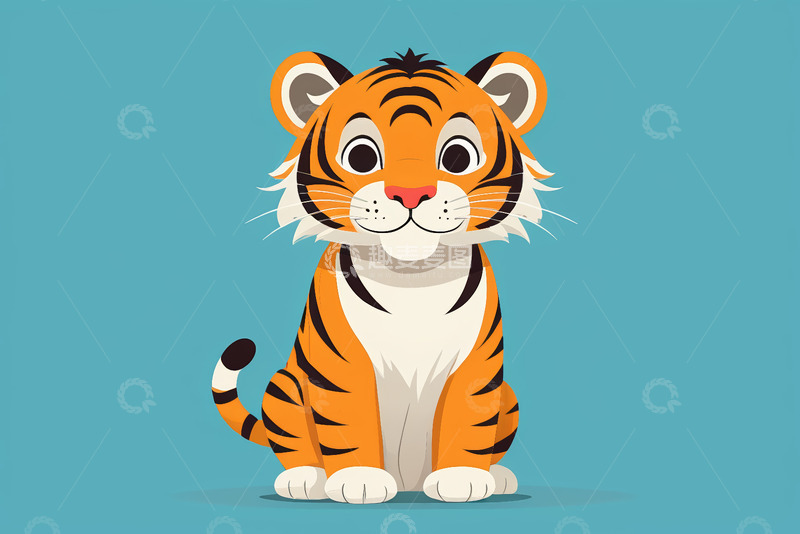 高清大图下载【趣麦麦图】卡通老虎形象素材