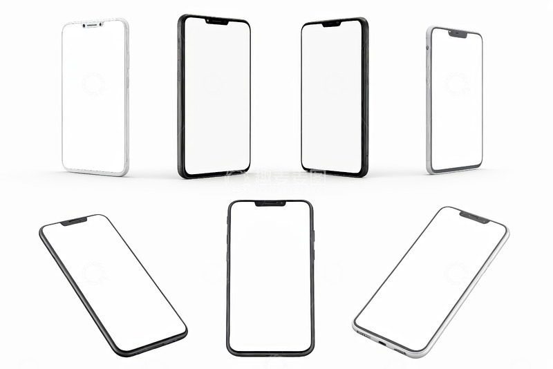 高清大图下载【趣麦麦图】多角度智能手机展示