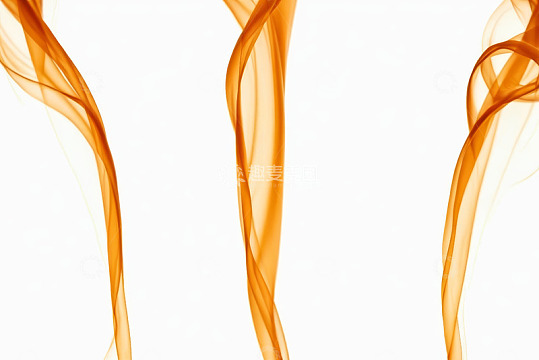 白色背景橙色烟雾