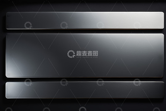 金属质感长方形现代装饰素材