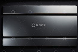 金属质感长方形现代装饰素材