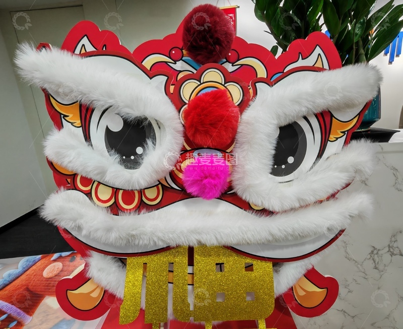 高清大图下载【趣麦麦图】-卡通舞狮装饰节庆用品