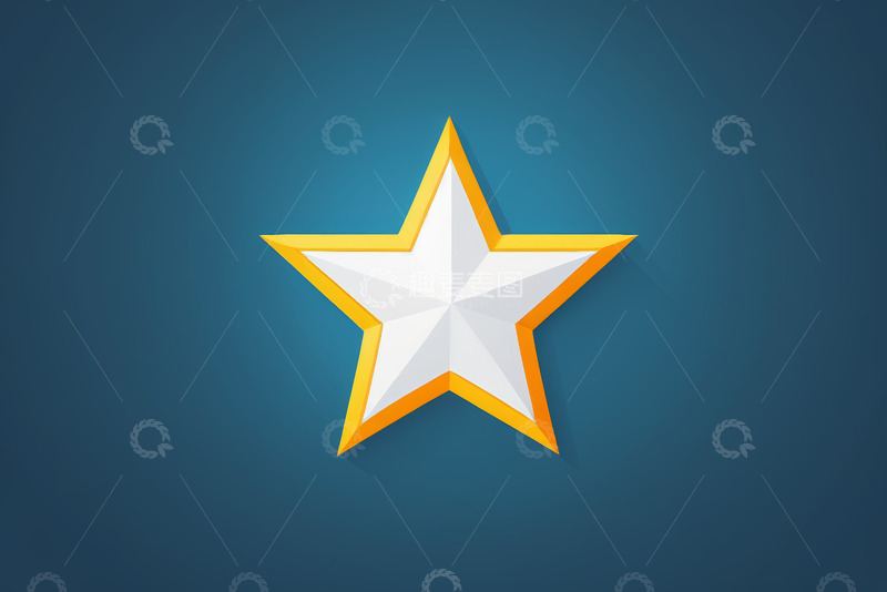 高清大图下载【趣麦麦图】蓝色背景白色五角星图案
