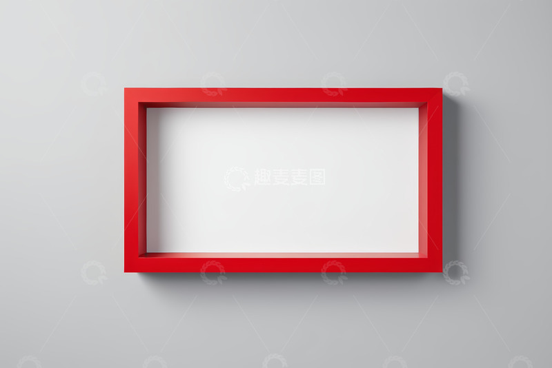 高清大图下载【趣麦麦图】灰色背景上的红色框架