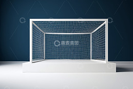 白色足球门模型展示