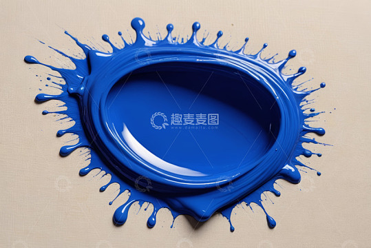 蓝色油漆飞溅效果