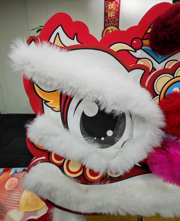 可爱舞狮新年装饰吉祥物