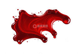 红色液体飞溅画面