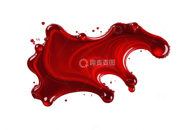 红色液体飞溅画面