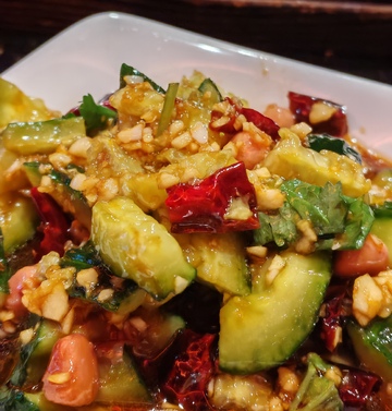 色彩缤纷凉拌菜美食摄影