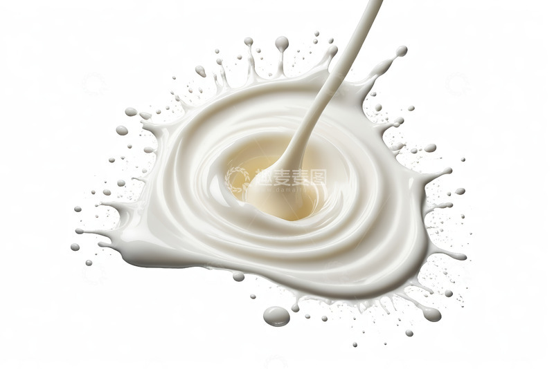 高清大图下载【趣麦麦图】牛奶倾倒溅起的微距画面