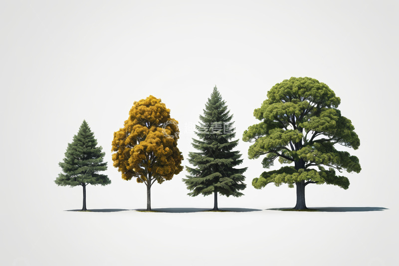 高清大图下载【趣麦麦图】不同种类树木组合展示