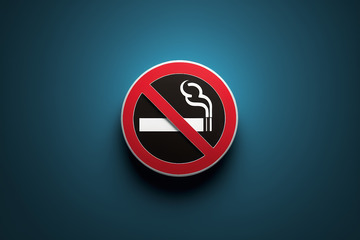 禁止吸烟标志特写