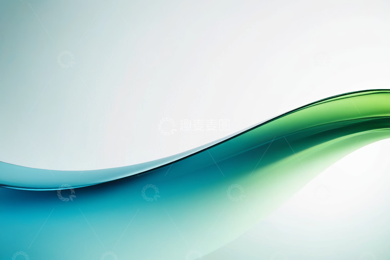 高清大图下载【趣麦麦图】蓝绿渐变波浪背景图
