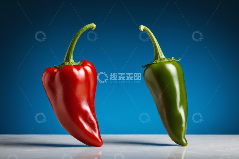 高清大图下载【趣麦麦图】红绿辣椒特写