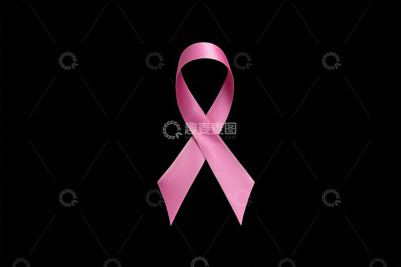 高清大图下载【趣麦麦图】粉色丝带乳腺癌防治象征