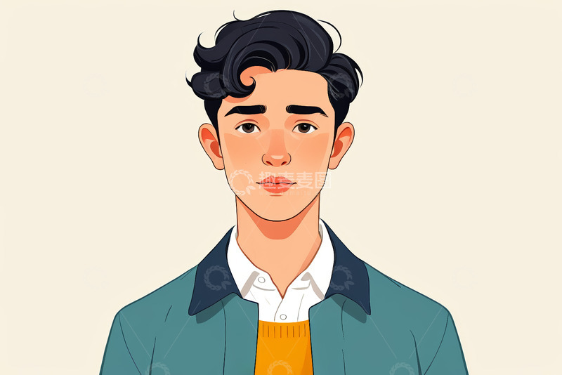 高清大图下载【趣麦麦图】男性卡通人物头像