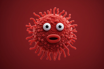 卡通病毒形象特写