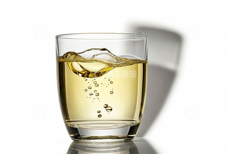 高清大图下载【趣麦麦图】玻璃杯中的黄色液体