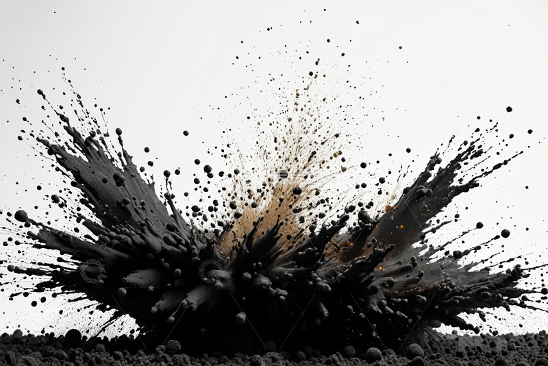 高清大图下载【趣麦麦图】黑色液体飞溅素材