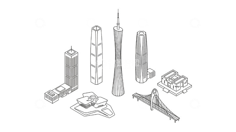 高清大图下载【趣麦麦图】-广州地标建筑