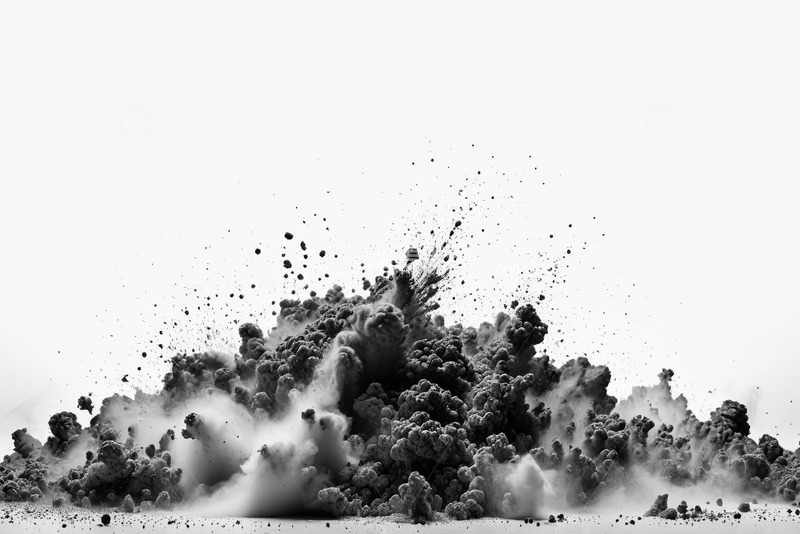 高清大图下载【趣麦麦图】黑色粉末爆炸瞬间