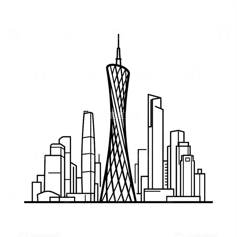 高清大图下载【趣麦麦图】-广州地标建筑2