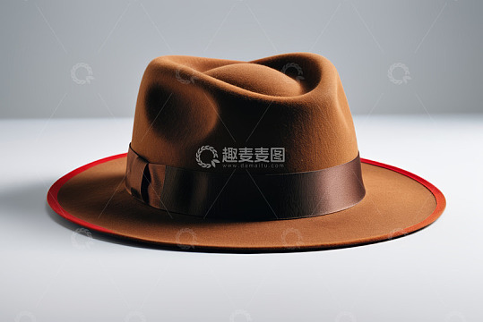 棕色时尚礼帽特写