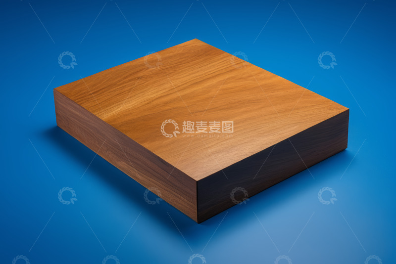 高清大图下载【趣麦麦图】蓝色背景上的木质板材