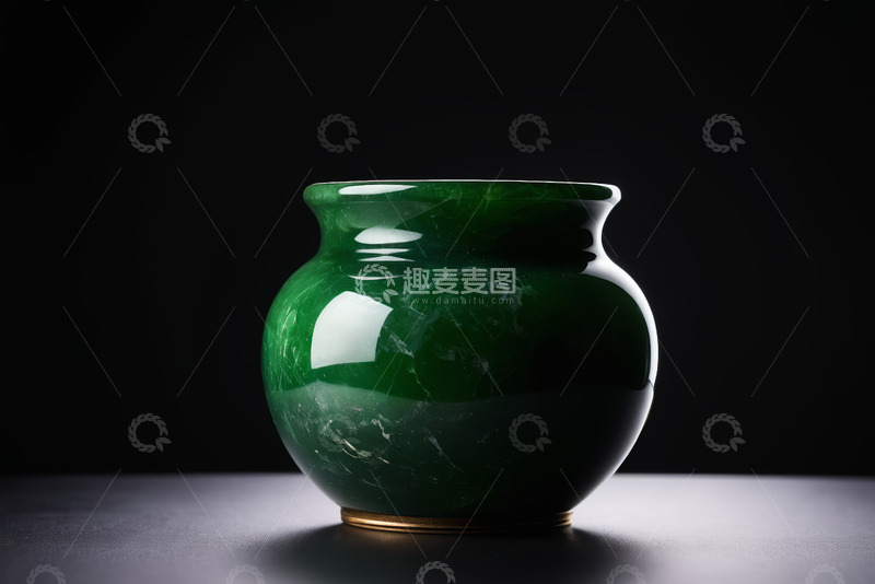 高清大图下载【趣麦麦图】绿色陶瓷罐静物特写