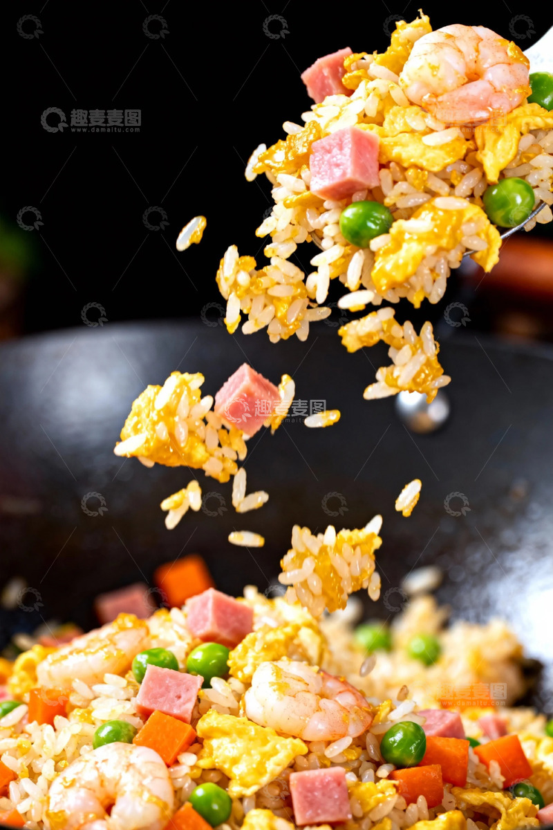 高清大图下载【趣麦麦图】香喷喷炒饭特写美食摄影